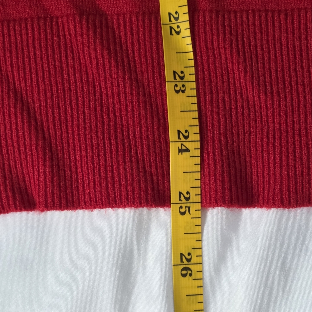 Liz Claiborne Crimson Long Sleeve Top with Beaded Neckline - Picture 7 of 7
